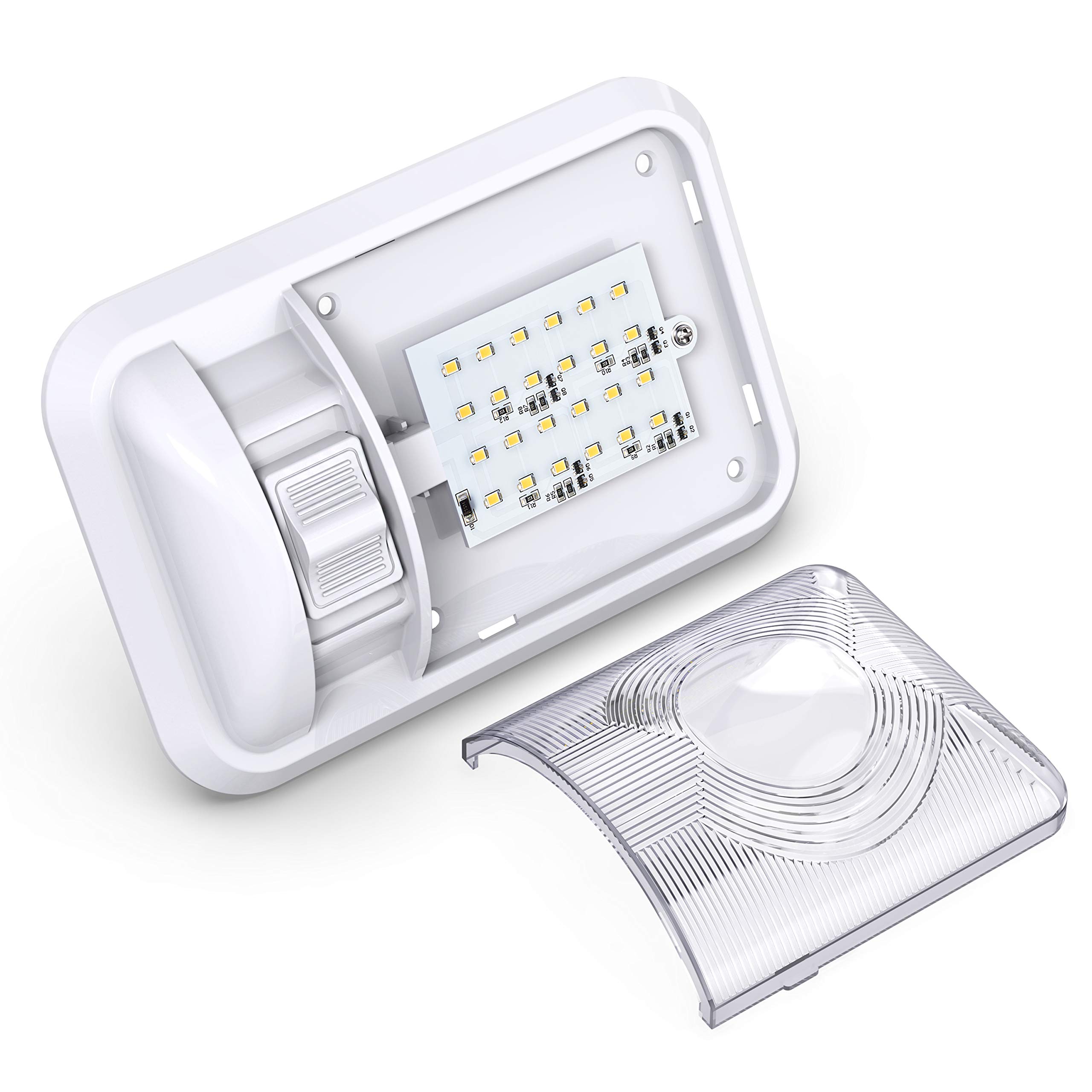 Leisure LED 2 Pack 12V RV Ceiling Dome Light RV Interior Lighting for Trailer Camper with Switch, Single Dome 300LM (Natural White 4000-4500K, 2-Pack) - Image 7