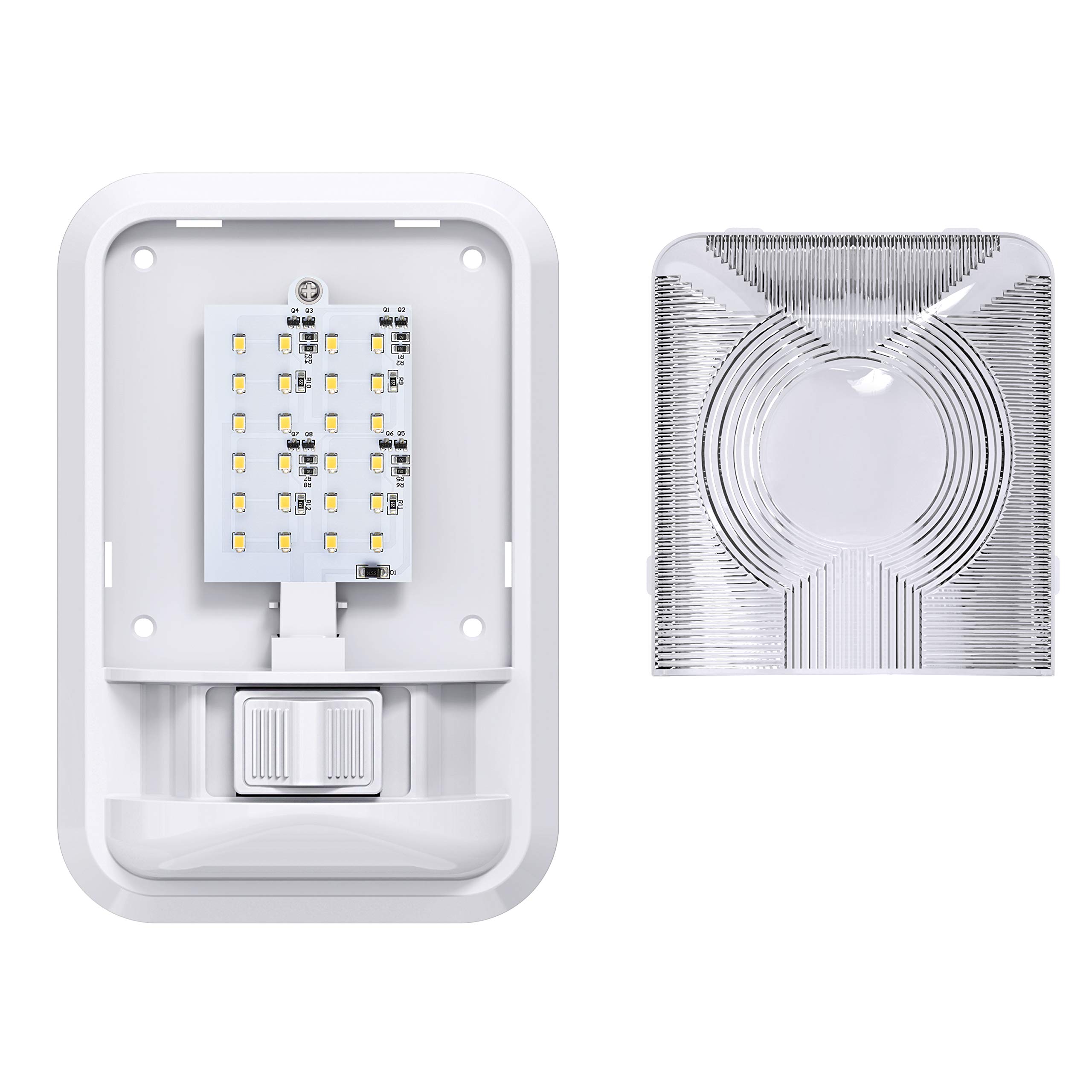 Leisure LED 2 Pack 12V RV Ceiling Dome Light RV Interior Lighting for Trailer Camper with Switch, Single Dome 300LM (Natural White 4000-4500K, 2-Pack) - Image 8