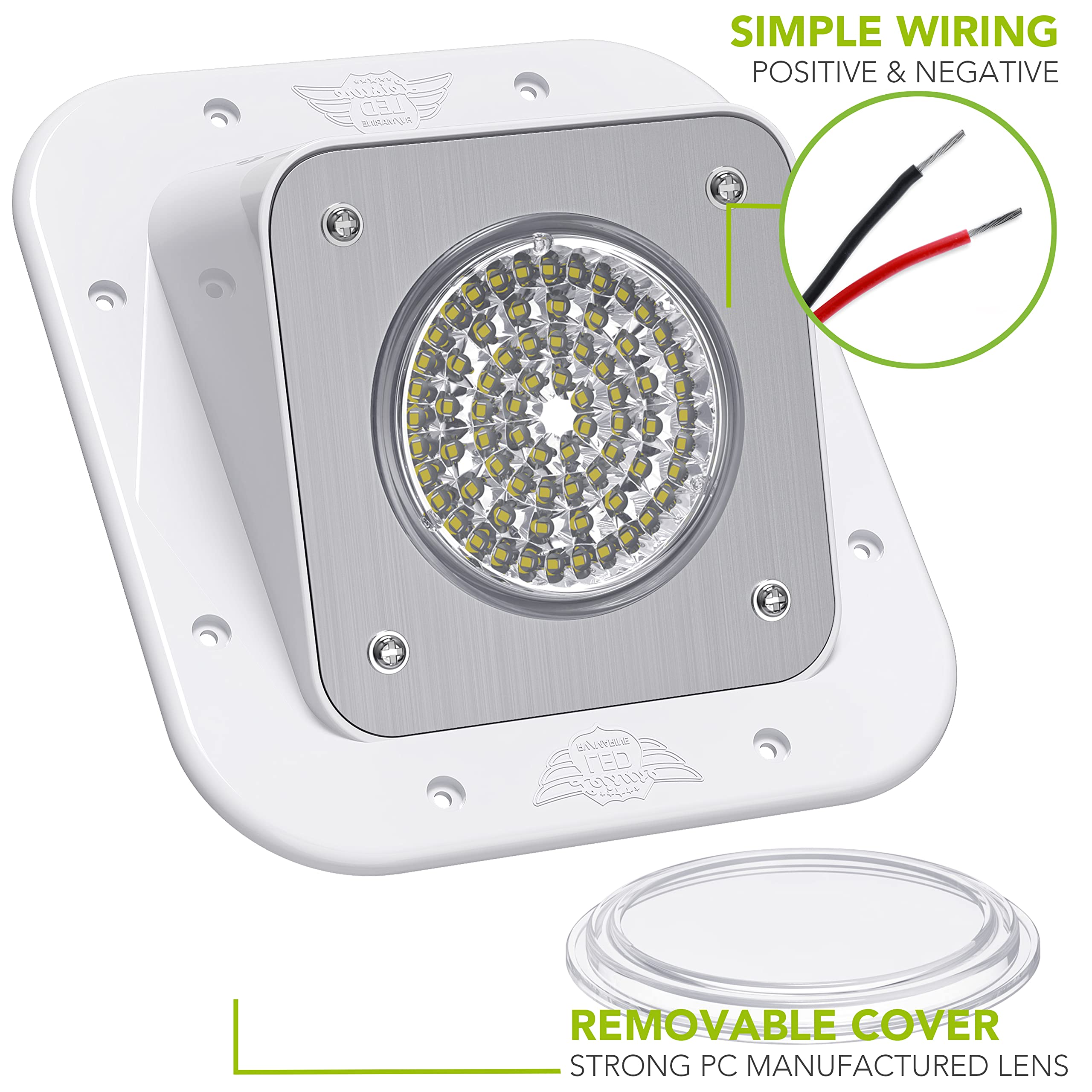 Leisure LED RV Exterior Surface Mount Flood Porch Utility Light - White 12v 1100 Lumen Lighting Fixture Replacement Lighting for Weekend Warrior RVs, Trailers, Campers, 5th Wheels - Image 4