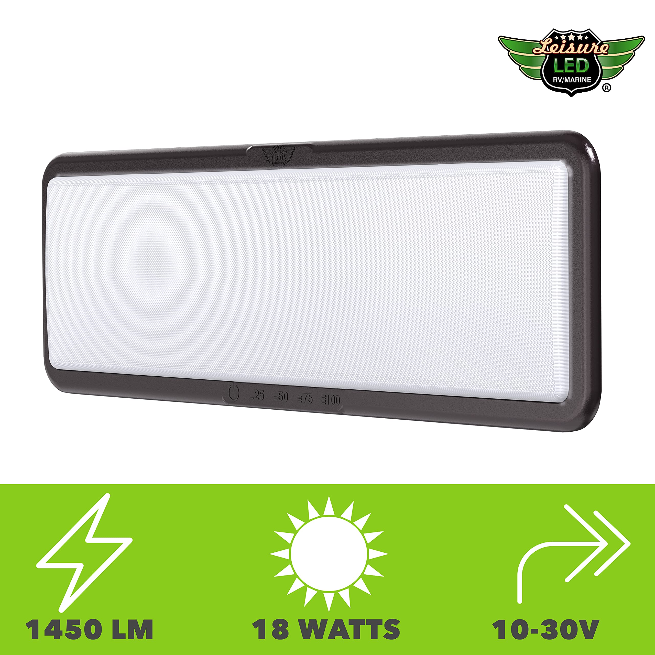 Leisure LED RV LED Ceiling Light Fixture 1450 Lumen with Touch Dimmer Switch Interior Burnt Bronze Lighting for Car/RV/Trailer/Camper/Boat DC 12V Natural White 4000-4500K (1-Pack) - Image 8